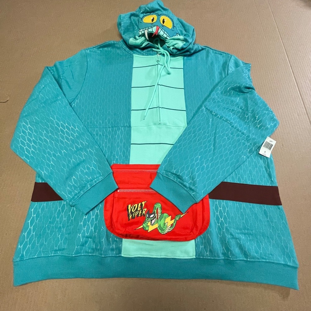 Disney Parks Hoodie Zootopia 2 Gary De'Snake Adult XL Blue Teal Cosplay NWT